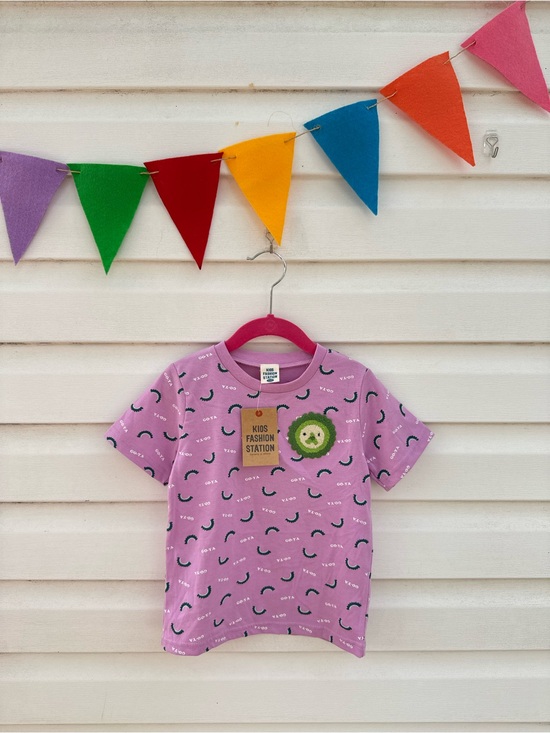 kids fashion station Other - Kids Lavender Graphic Tee with Lion Patch by